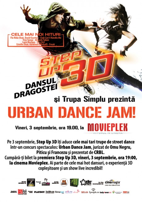 afis StepUp3 promotie 460x653 Step Up 3D şi trupa Simplu te invită la Urban Dance Jam