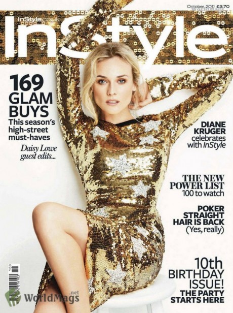 Diane Kruger InStyle UK October 1 764x1024 460x616 Diane Kruger pe coperta In Style Magazine