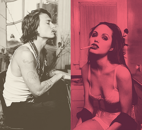 tumblr lv7cg8wWB91qefatio1 500 460x422 Johnny Depp despre Angelina Jolie