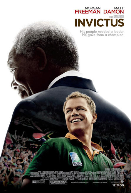 invictus poster medsizeyahoo full Poster oficial Invictus cu Matt Damon şi Morgan Freeman