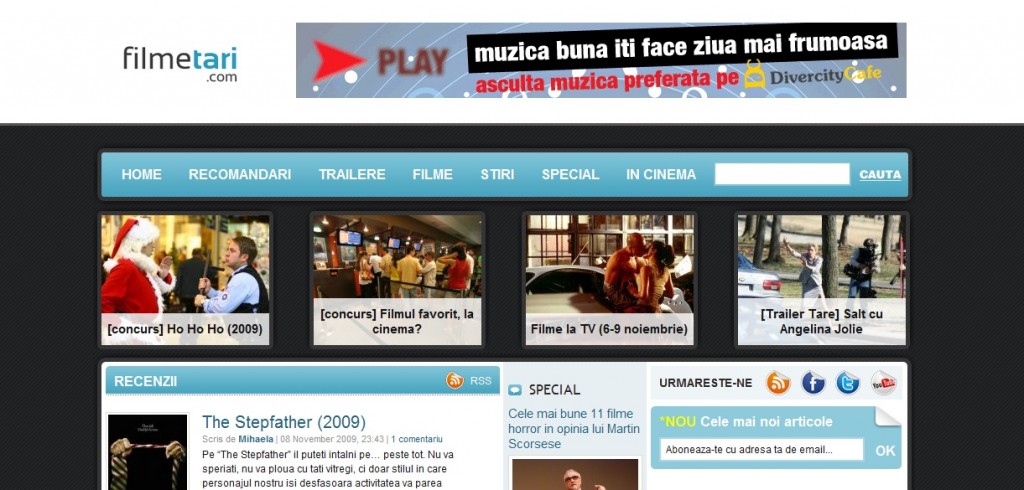 filmetaricom in septembrie 2009 filmetaricom in septembrie 2009 1024x490 2 ani de FILMETARI