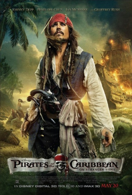 pirates of the caribbean on stranger tides poster 460x679 [Trailer + Poster] Pirates of the Caribbean: On Stranger Tides