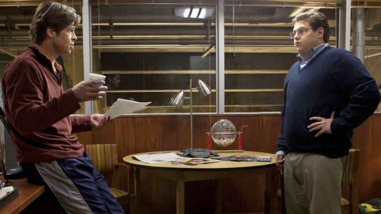 Moneyball, Jonah Hill and Brad Pitt